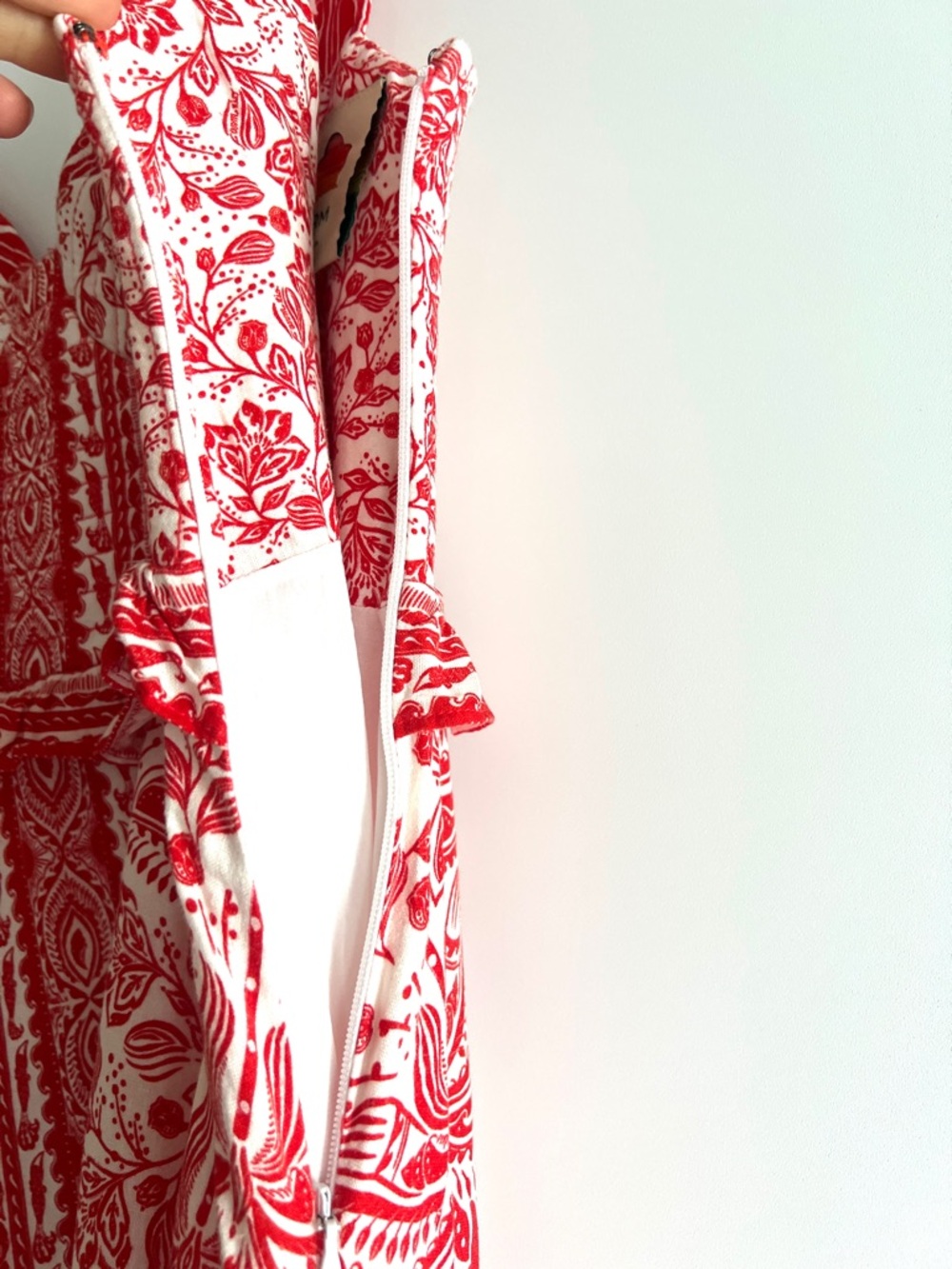 FARM Rio Red River Ride LENZING™ ECOVERO™ Euroflax™ Midi Dress Size Medium - Picture 11 of 13